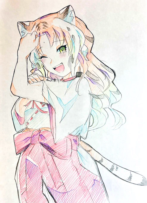 やる気満々巫女服タビーさん 