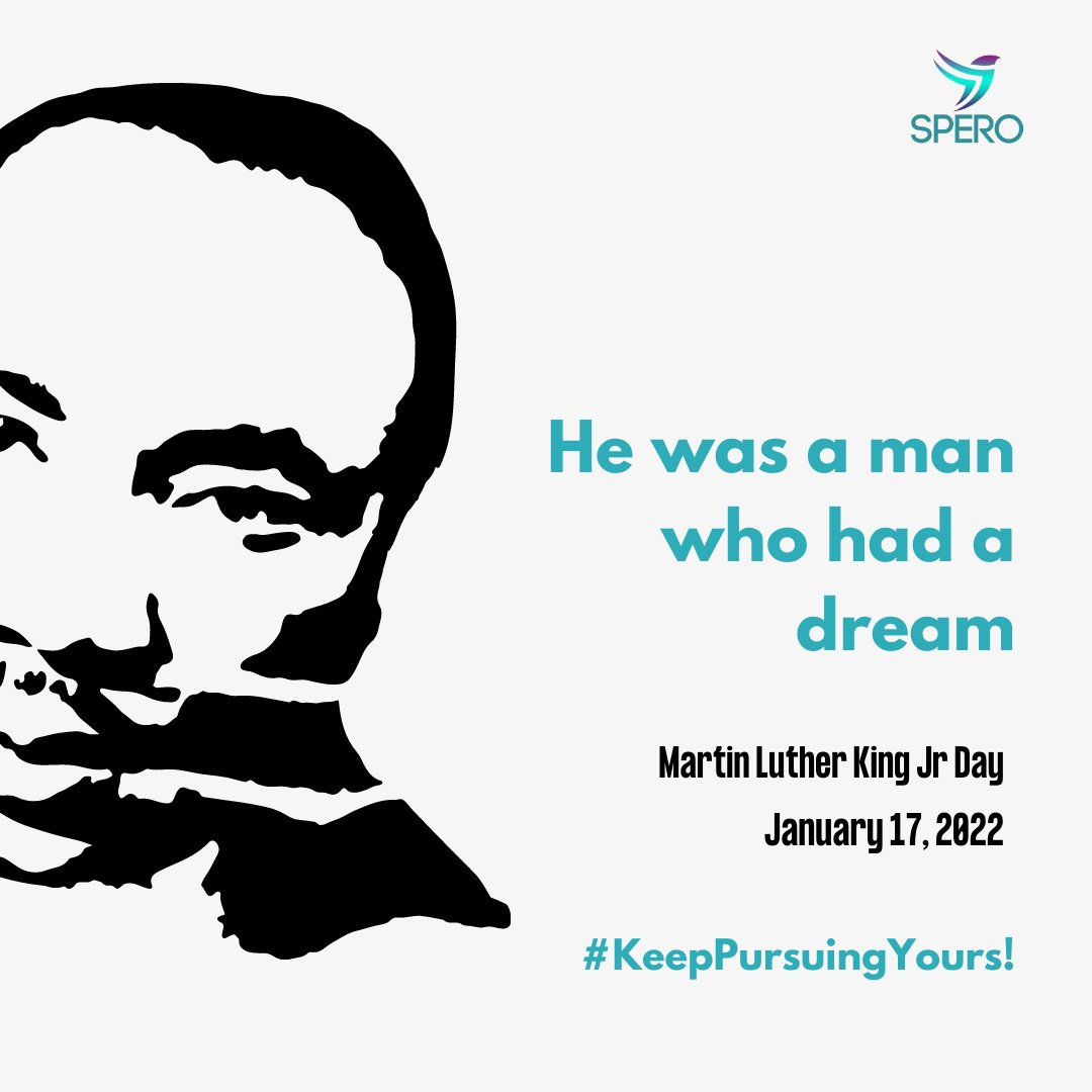 trySpero's tweet photo. We reflect on MLK JR's work, but not just to remember him but also his message that we should never give up our dreams, even if they seem impossible to achieve!

"No person has the right to rain on your dreams." 
- Martin Luther King Jr.

#SperoServices #MartinLutherKing #Dreams https://t.co/YYEw7WKcaz