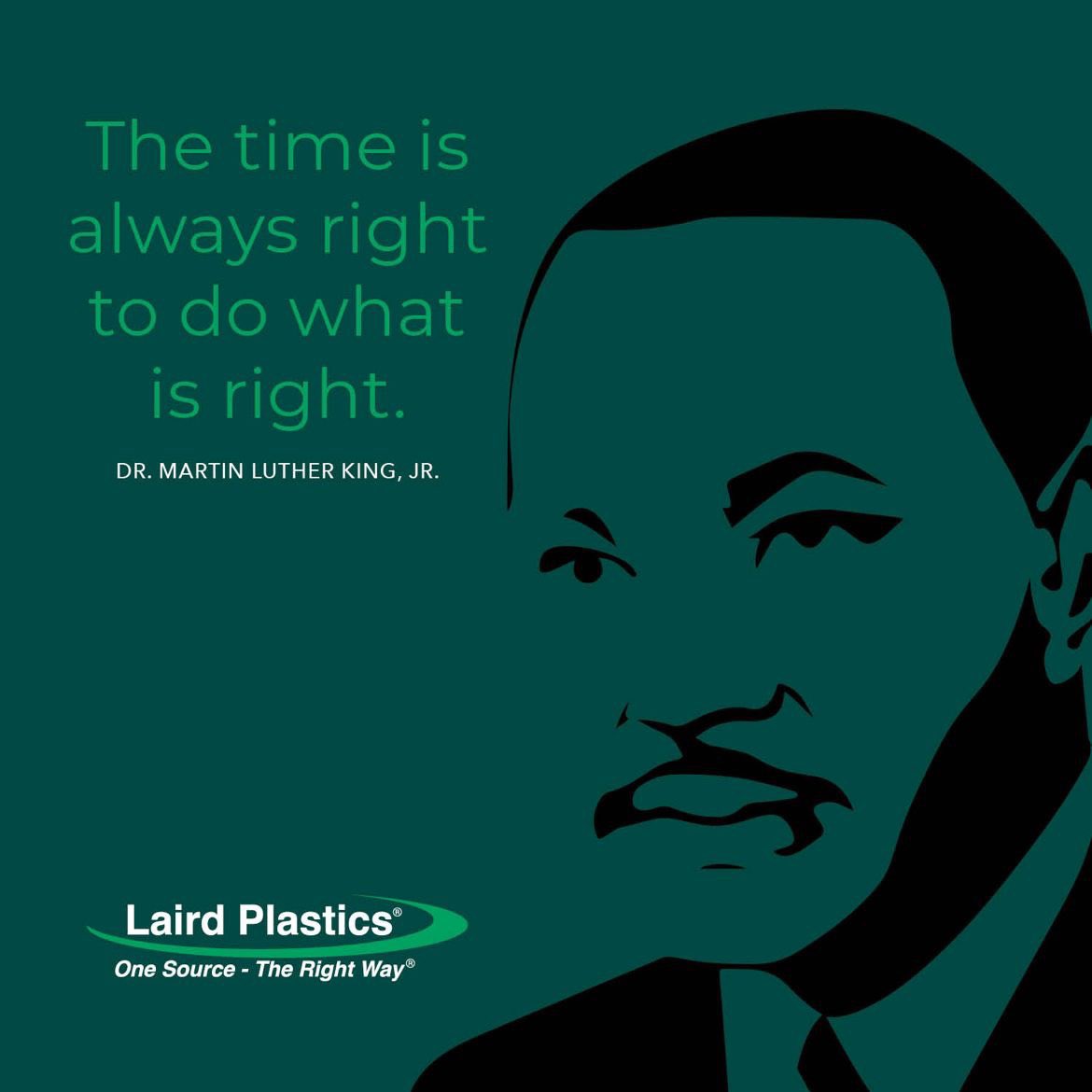 Laird_Plastics's tweet photo. The Martin Luther King Jr. holiday is dedicated to serving and celebrating the civil rights leader's life and legacy, which continues to inspire us today. 

#HonoringMLK #MLKDay2023 #MLKDayofService https://t.co/xsvSgcgw2T