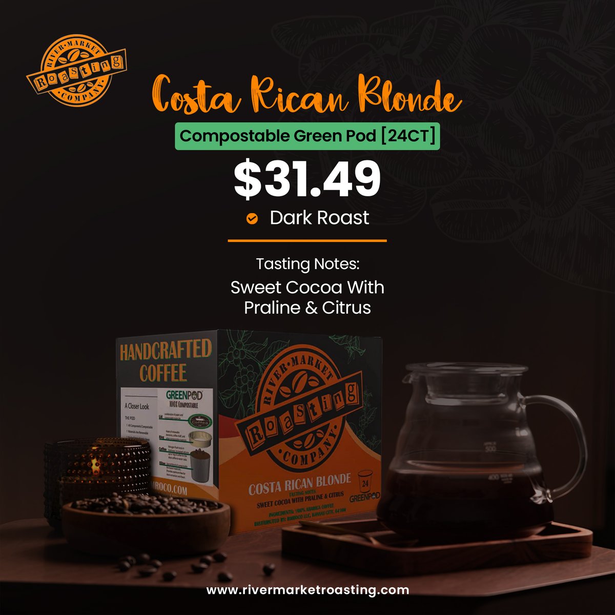 rmroasting's tweet photo. *SMALL BATCH ROASTED, HANDCRAFTED PERFECTION*

Visit our website to shop now! https://t.co/2osg3lwIiQ

#Rivermarketroasting #premiumcoffee #icedtea #icedcoffee #specialtycoffee #instafood #citrus #praline #coffeetime #sweetcocoa #costaricanblonde #costarican #ecofriendly #brewers https://t.co/4kDRuFbQRW