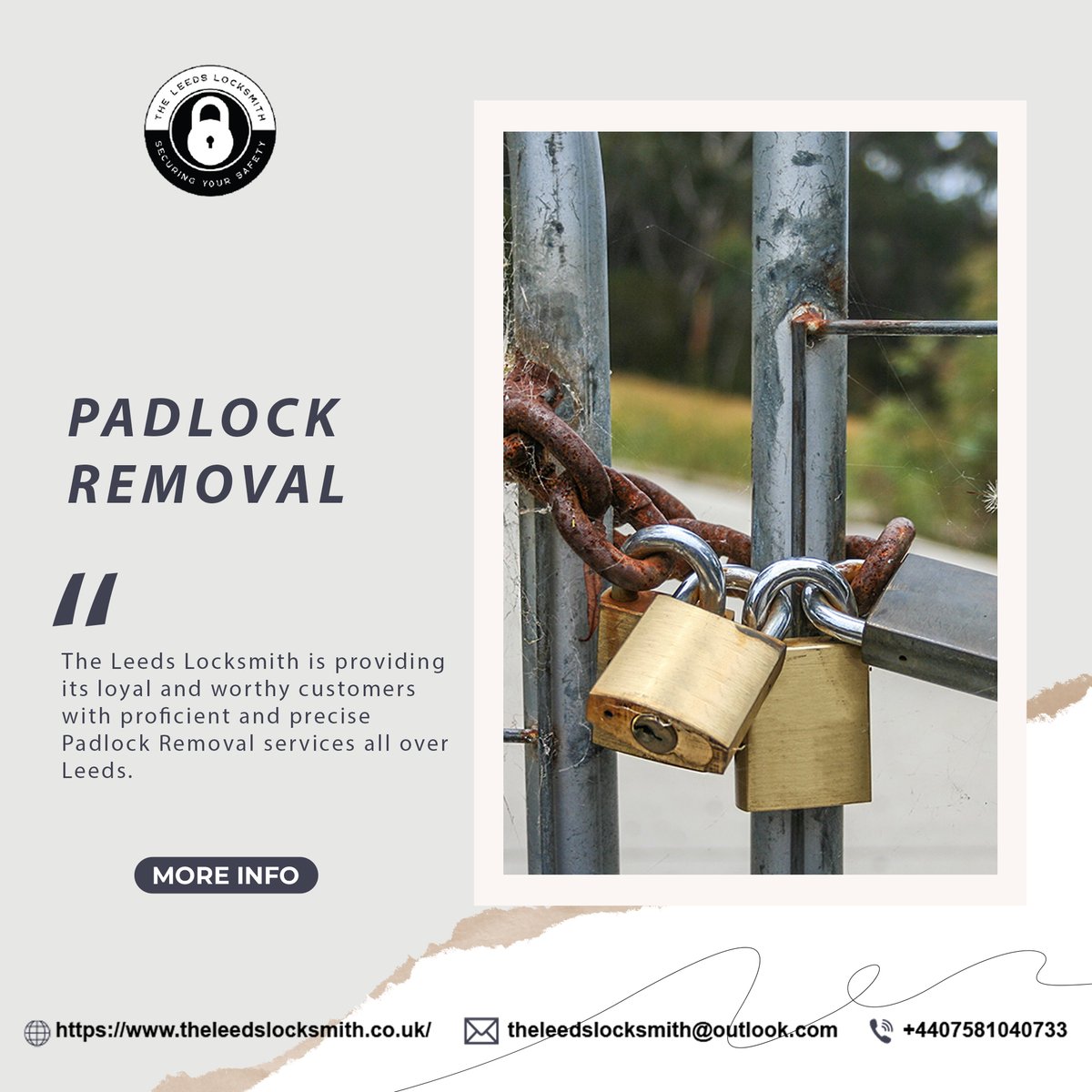 theleedslocksm2's tweet photo. Padlock Removal
🌐https://t.co/nPbefZLL2k
✉ theleedslocksmith@outlook.com
☎ 07581040733
#DoorLockRepair #WindowLockRepair #DoorLockProblem #homesecuremost #homesecure #key #keyrepairs #locksmith #experiencedLocksmith #cityandguildqualified https://t.co/x4XmB4laz6
