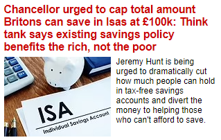 Quincun36705461's tweet photo. Another #lefty thinktank talking garbage! The #ResolutionFoundation, run by spotty oiks, tells #Hunt to cap #ISAs which "as any fule kno", are a lifeline for small private investors trying to save, not the stinking rich as these gormless #leftards presume! https://t.co/6m2ZC6PZ6y