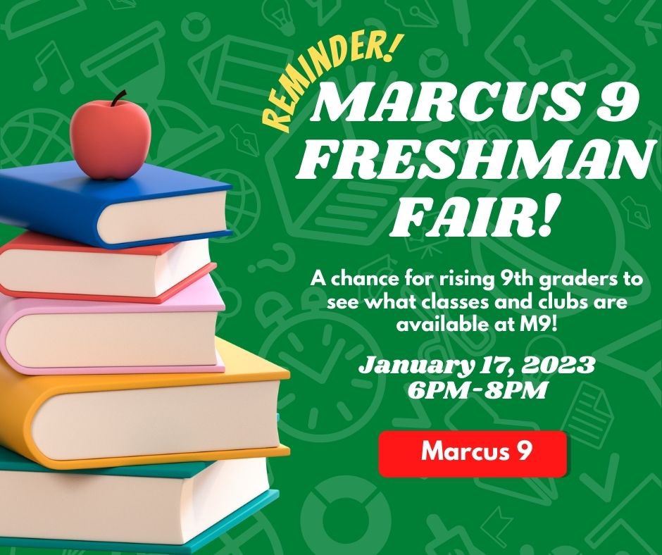MHS9th's tweet image. REMINDER: Freshman Fair is tomorrow, January 17th, for rising M9 students!