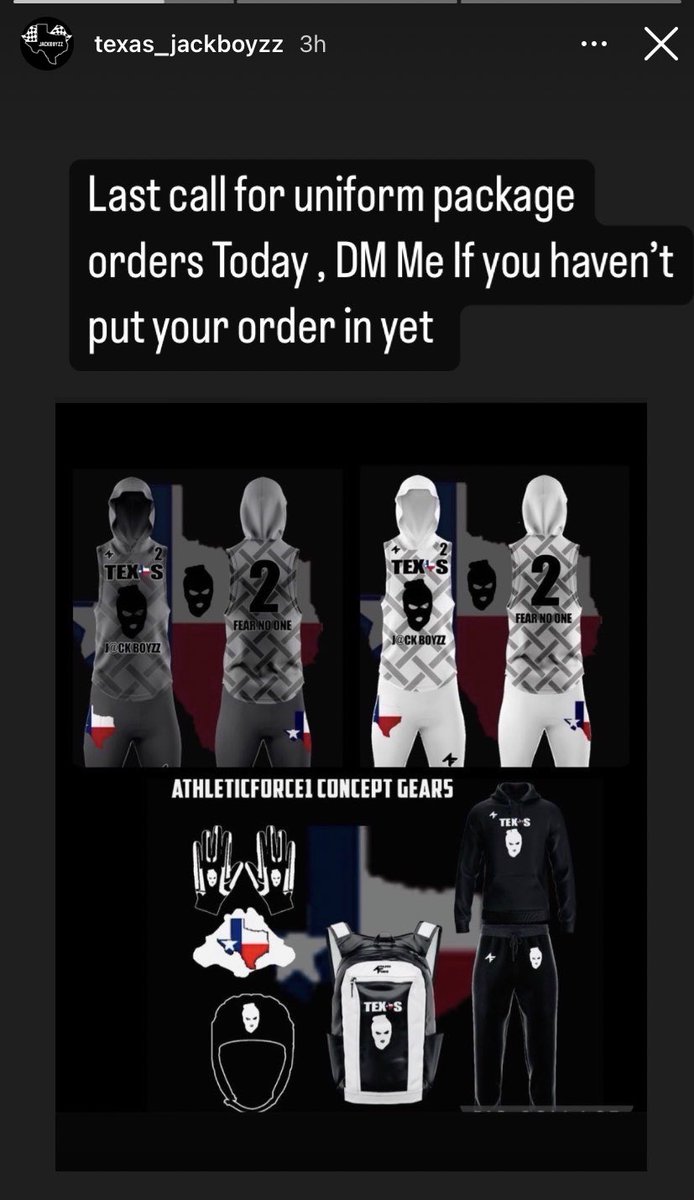 <a href="/texas_jackboyzz/">Texas_J@ckboyzz 7v7</a> get at me @CoachFlores95 <a href="/MRJACK5000/">MR JACK 🥷🏿</a> to make sure you have you uniform ordered!