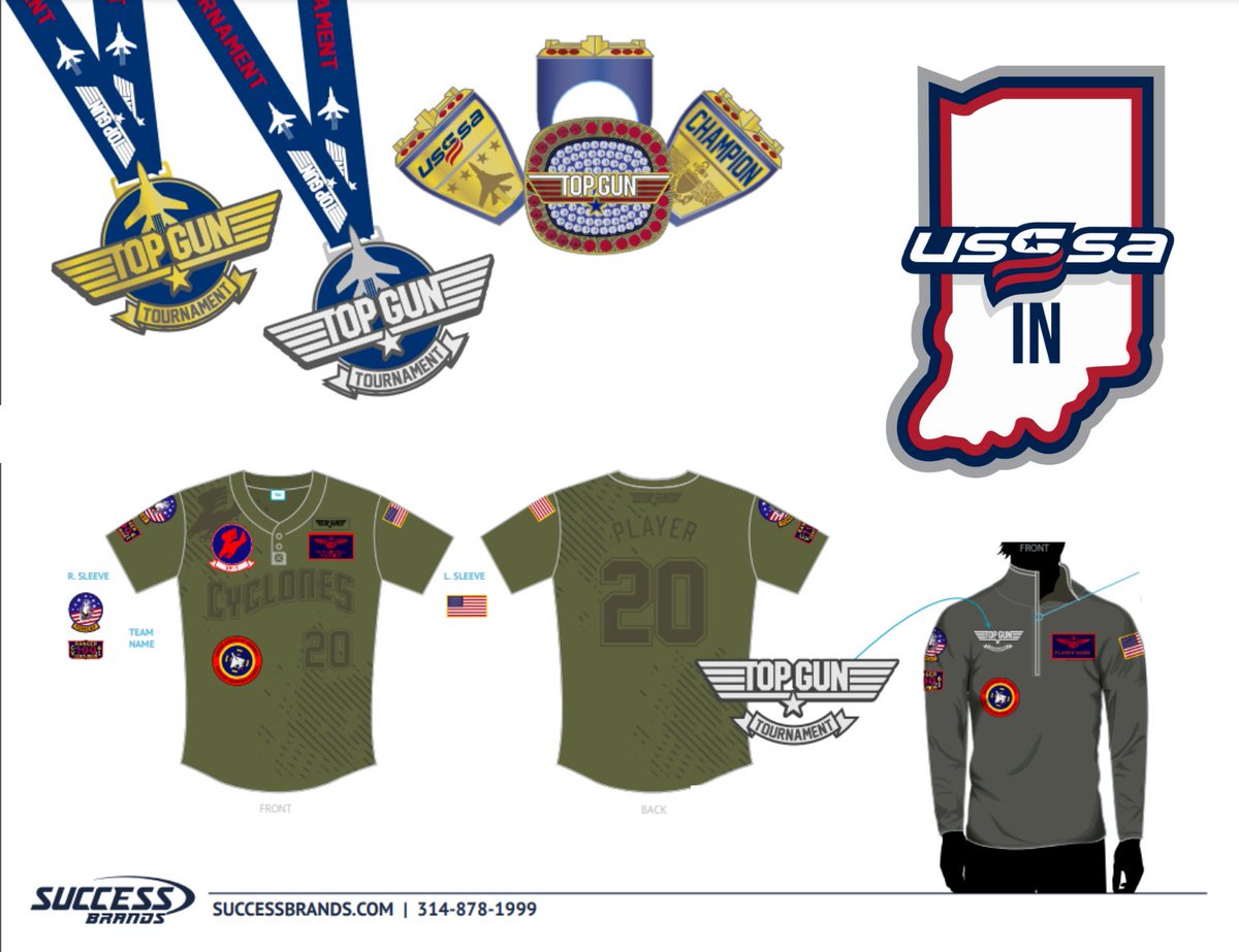 IndianaUsssa's tweet photo. NEW 2023 EVENT | USSSA Top Gun: Maverick

Featuring ICONIC themed jerseys, and championship rings from the hit movie Top Gun: Maverick.  Claim your spot today in this unique event before it is to late! 

https://t.co/BccSNkV9Sz https://t.co/B9iJYPWm9f