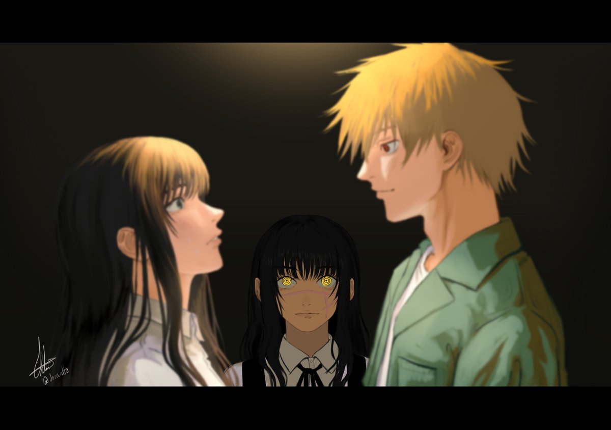 i'm back! i wonder what's gonna happen next chapter 😭 #chainsawman #chainsawmanfanart #csmtwt #チェンソーマン #illustration