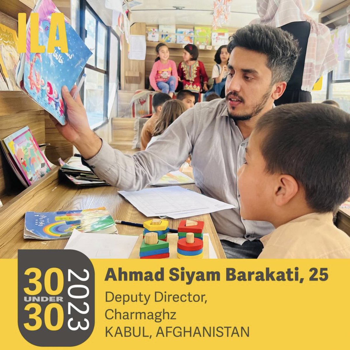 I congratulate <a href="/BarakatiAhmad/">Ahmad Siyam Barakati</a>, deputy director of Charmghz, for this well-deserved recognition. He is named a literacy leader in the International Literacy Association’s 30 Under 30 list. Afghanistan needs more young leaders like him. Way to go, brother. <a href="/ILAToday/">ILA</a>