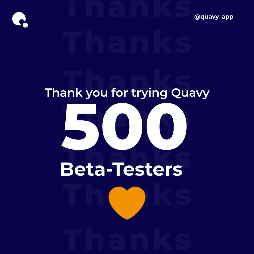 Quavy_app's tweet photo. Here we go! Quavy has passed the 500 user mark! 🔥

A big thank you for your support and trust. 💙

Very happy to see that Quavy is useful to so many people. 🎯 

#twitch #streamer #quavy #startup #innovation #videogames #stream #beta https://t.co/8ygpuFHFW6