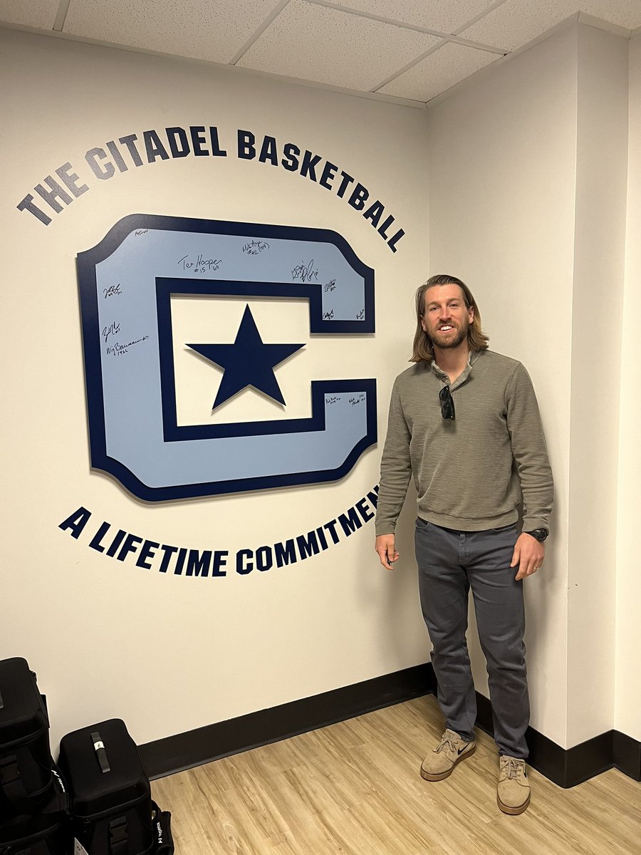 CitadelHoops's tweet image. Great to have Will Keistler ‘13 back in McAlister today! #TogetherWeAttack #LifetimeCommitment