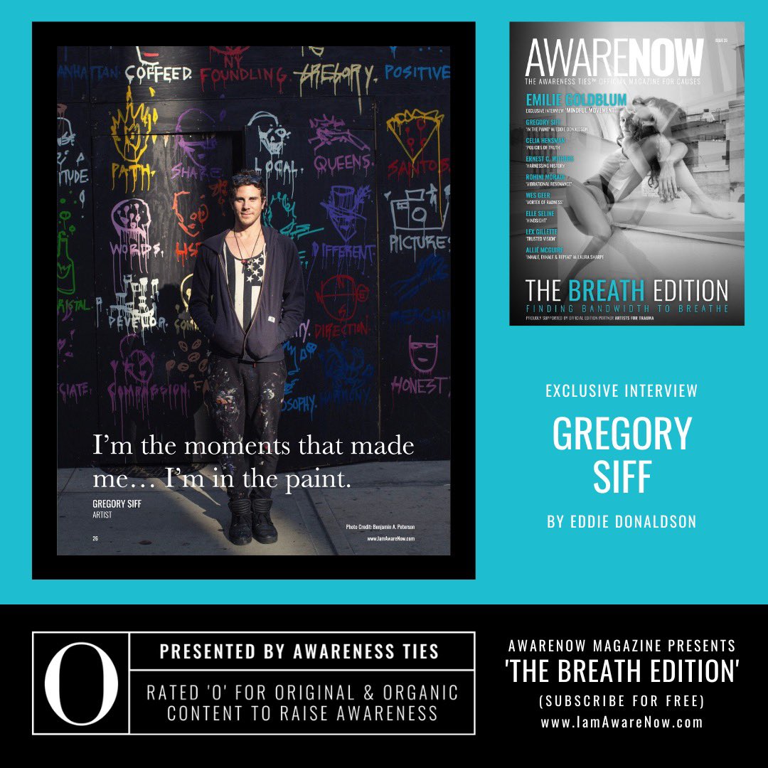 Gregory Siff (@gregorysiff) on Twitter photo This is a special interview podcast I did with my bro <a href="/guerillaone/">GuerillaOne</a> while I was at my mom’s home in the room I grew up in. This exclusive interview is found in ‘The Breath Edition’ of AwareNow Magazine @awarenessties Hit the 🔗 now!
awarenow.us/in-the-paint This is a special interview podcast I did with my bro <a href="/guerillaone/">GuerillaOne</a> while I was at my mom’s home in the room I grew up in. This exclusive interview is found in ‘The Breath Edition’ of AwareNow Magazine @awarenessties Hit the 🔗 now!
awarenow.us/in-the-paint