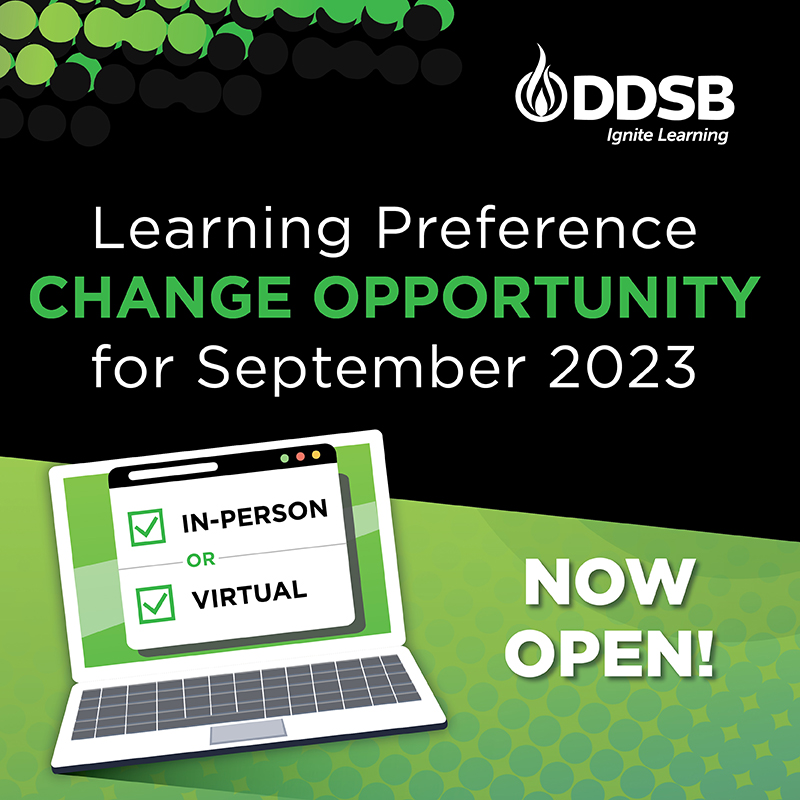 Opportunity to change learning preference for the 2023-24 school year is now open.