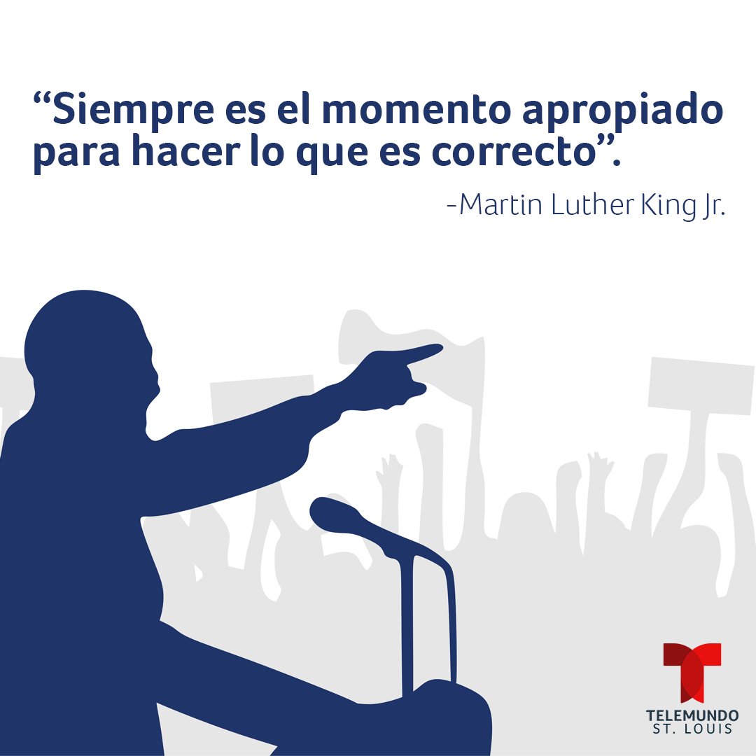 TelemundoSTL's tweet image. Honramos la vida y el legado de Martin Luther King Jr. líder del movimiento por los derechos civiles y políticos.

¿Cuál de sus célebres frases es tu favorita?

#ElPoderEnTi #MLKDay #STLMO