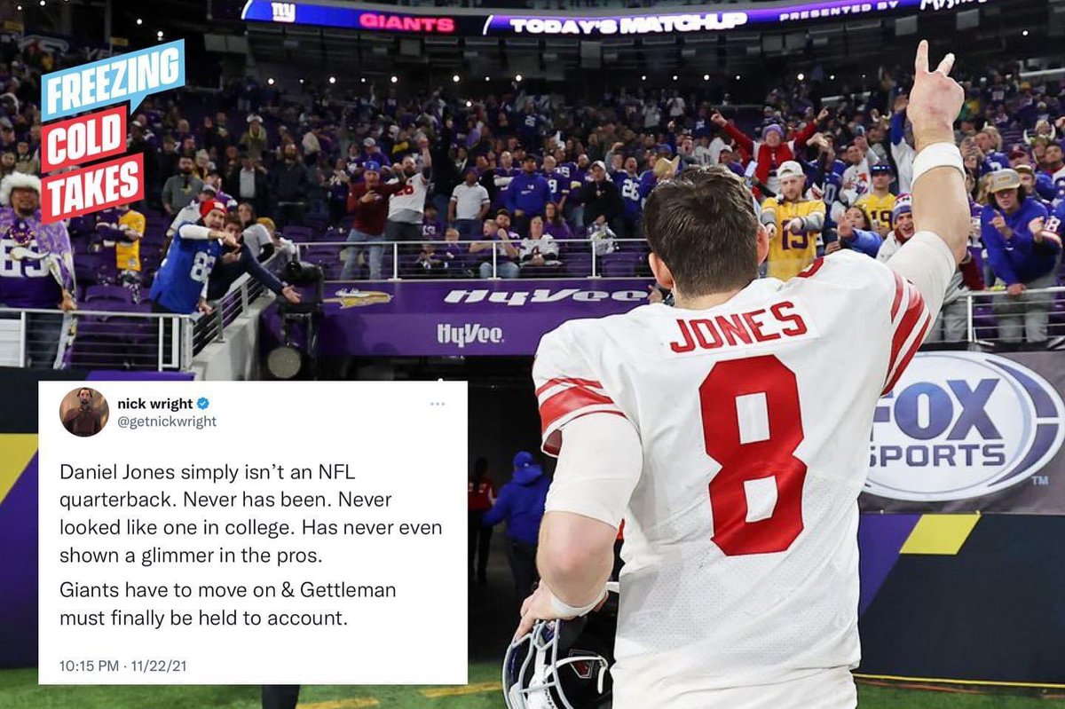 TheDougRush's tweet photo. So has @getnickwright apologized to Daniel Jones yet? https://t.co/UpM5wrNasA