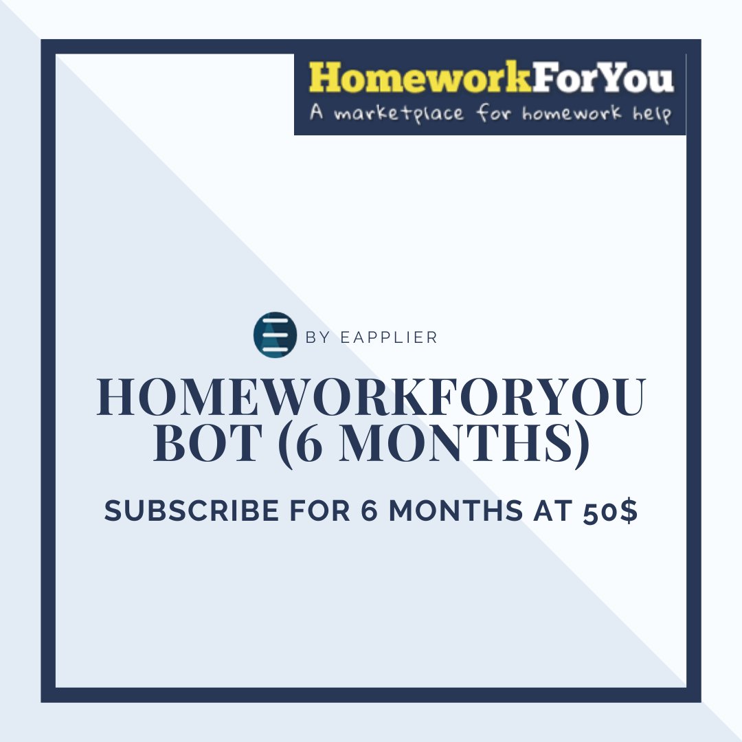 E_Applier's tweet image. #Homeworkforyou auto bidding bot is our selling product. It gives you the ability to do your bidding on several orders at once, thus increasing your chances of winning orders at a good price.
Visit eapplier.com/product.../hom…
#homeworkforyou #writer #freelancers #kenya #writers