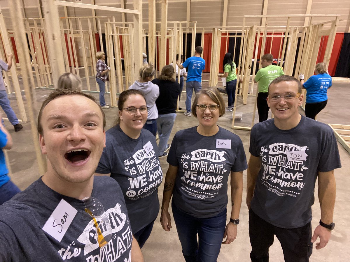 Several of our staff members participated in @WichitaHabitat’s MLK Day of Service and turned their Day Off into a Day On! They helped construct the walls for three homes. #WPSProud #ilovewichita #GiveBack