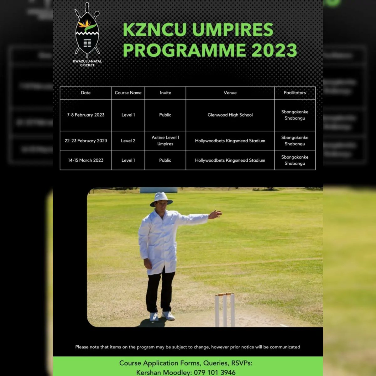 Yash119117's tweet photo. #HollywoodbetsDolphins
#KZNCU
#OfficialsEducation

Please see KwaZulu-Natal Cricket Union Officials Capacity Building Planners for the remainder of the 2022/2023 Season.

#ReadyForMore
#BringItIn
#OfficialsEducation https://t.co/VMb374lsqw