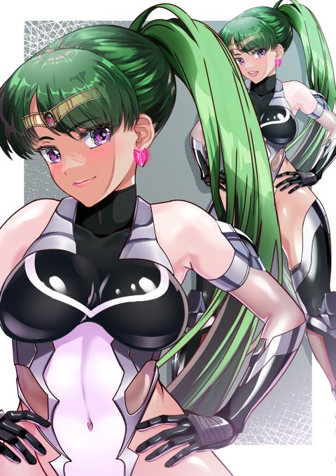 おはようございます❤
今日も凛々しいプル～トお姉さま❤(#^.^#)
#セーラー対魔忍 
#セーラープルート 
#褐色 