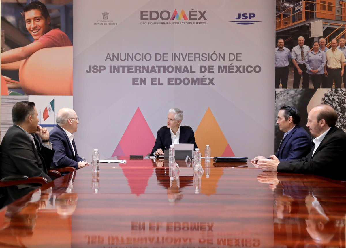 Nos reunimos con JSP International de México, empresa líder en la fabricación de polipropileno y polietileno, materiales fundamentales para la industria automotriz. Hoy están anunciando una importante inversión para fortalecer sus operaciones en #Toluca.