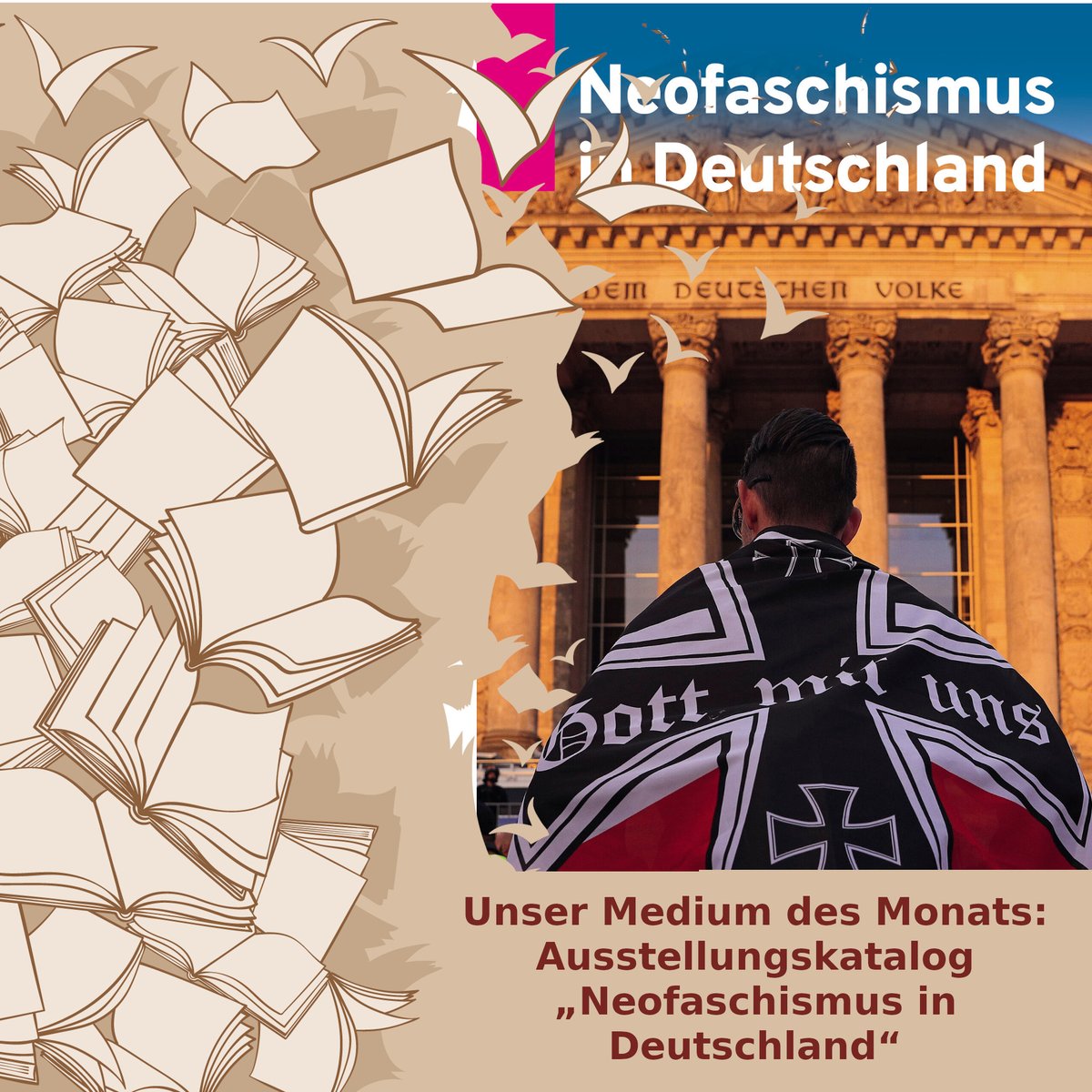 Bibliothek_A (@bibliothek_a) on Twitter photo Unser Medium des Monats ist der Begleitkatalog zur #Ausstellung „#Neofaschismus in Deutschland“. Diese wird in der Zeit vom 27. Januar bis 5.Februar im Kulturzentrum Affekt #rosenheim gezeigt.
weiterlesen: bibliotheka.rosenheim.tk/2023/01/14/med…
PM zur Ausstellung: migration.rosenheim.tk/2022/12/29/aus… Unser Medium des Monats ist der Begleitkatalog zur #Ausstellung „#Neofaschismus in Deutschland“. Diese wird in der Zeit vom 27. Januar bis 5.Februar im Kulturzentrum Affekt #rosenheim gezeigt.
weiterlesen: bibliotheka.rosenheim.tk/2023/01/14/med…
PM zur Ausstellung: migration.rosenheim.tk/2022/12/29/aus…