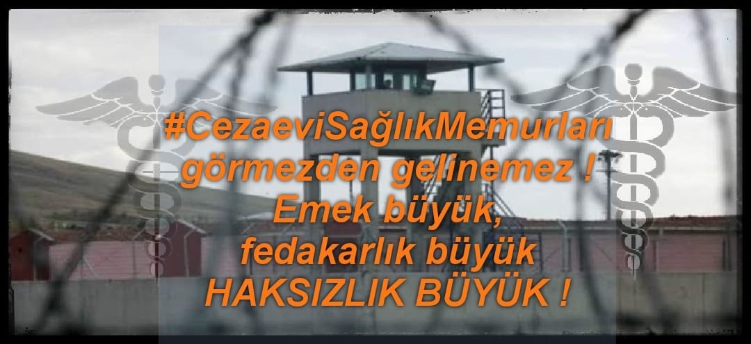 Saglik memurlari Ek gösterge eksikligi ve statüsünden kaynaklı olarak maddi ve manevi kayıplar yaşamaktadır
CezaeviSaglikcilarUnutuldu
<a href="/bybekirbozdag/">Bekir  Bozdağ</a> <a href="/dbdevletbahceli/">Devlet Bahçeli</a> <a href="/RTErdogan/">Recep Tayyip Erdoğan</a> <a href="/ctekurumsal/">Ceza ve Tevkifevleri Genel Müdürlüğü</a> <a href="/YavuzEnis/">Enis Yavuz Yıldırım</a> <a href="/hasanakceviz/">Hasan AKCEVİZ</a> <a href="/cahitcihadsari/">C.Cahit Sarı</a> <a href="/burakceyhan3/">Burak CEYHAN</a>
<a href="/fserkang/">Fatih Serkan GÜNAYDIN</a>