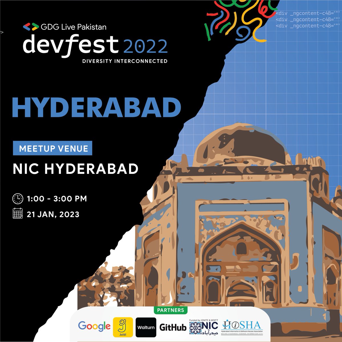 GDGLivePakistan's tweet photo. After a successful meetup in Multan, join us at GDG Live Pakistan's first in-person event in Hyderabad, the second largest city of Sindh! π€©
β
Register now at https://t.co/S4gpnxrfJg!
#DevFest #GoogleDevelopers #GDGLivePakistan #GDG #WTM #DevFest2022 #DevFestPakistan https://t.co/BTVHZbnmpP