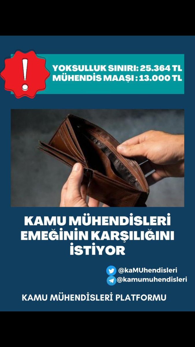7. Kamu mühendisi hakim,savcı,doktor gibi emsal meslek kadrolarına yapıldığı şekilde maaşlarında ve özlük haklarında iyileştirme istiyor. 
<a href="/kaMUhendisleri/">Kamu Mühendisleri Platformu</a>

<a href="/RTErdogan/">Recep Tayyip Erdoğan</a>
 
<a href="/MustafaSentop/">Mustafa Şentop</a>
 
<a href="/dbdevletbahceli/">Devlet Bahçeli</a>
 
<a href="/kilicdarogluk/">Kemal Kılıçdaroğlu</a> #TBMMKamuMühendisineYasa