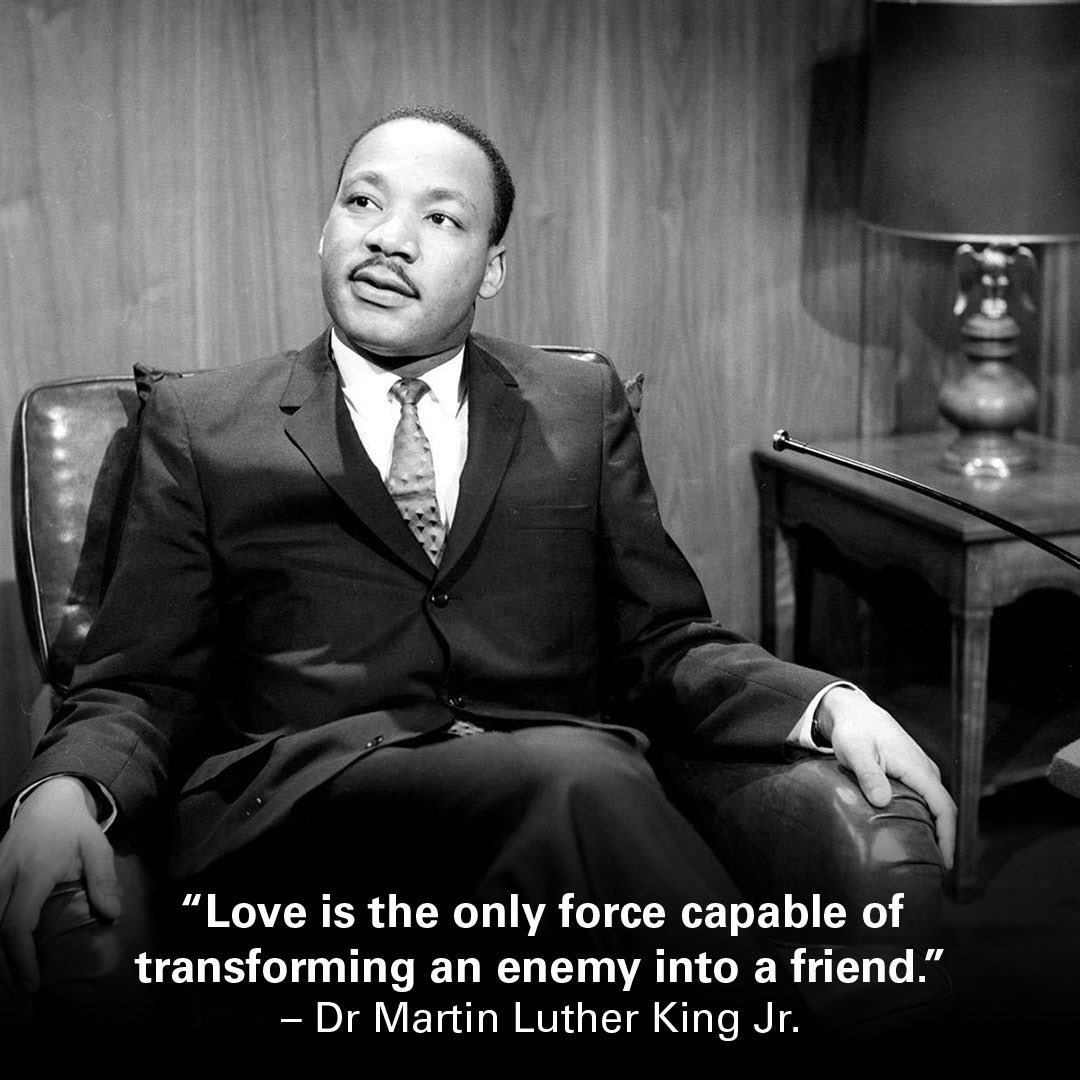 michaelstrahan's tweet photo. It’s all about love. Thank you, Dr. King, for being fearless in the fight of right vs. wrong. Today, we honor a man who stood to make this country a better place. 🙏🏾 https://t.co/2IWTC8RB28