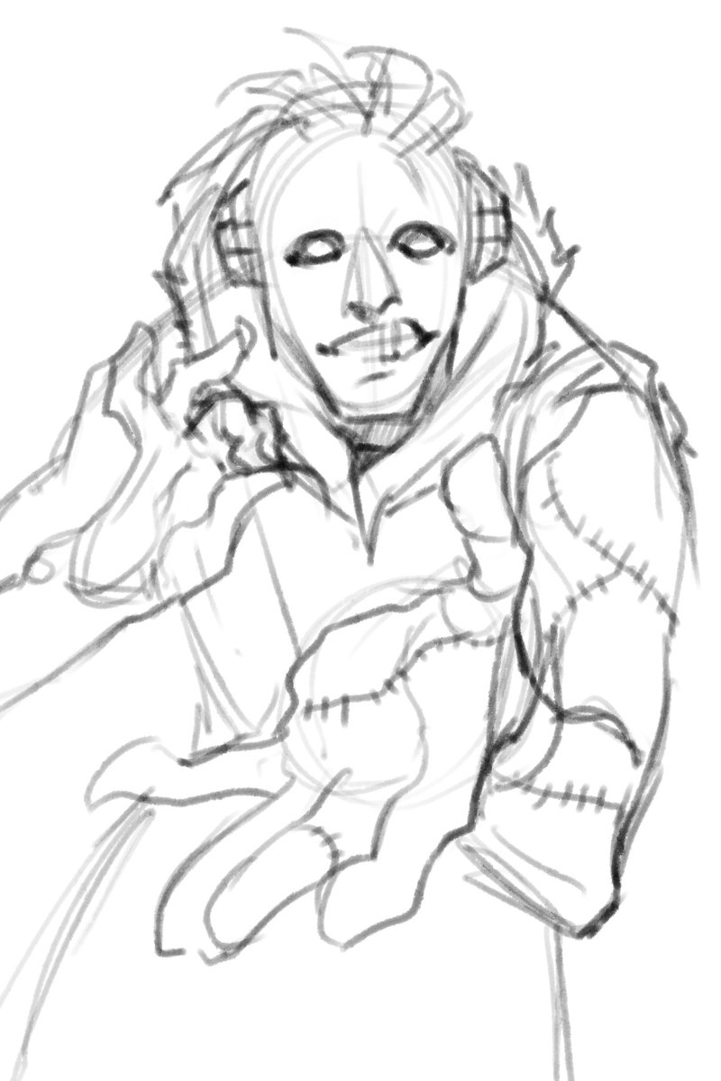 MaximDanton's tweet photo. #art #fanart #Bleach #Kurotsuchi #Mayuri #Akon 
COLLAB
ME: Akon sketch, full Mayuri. https://t.co/axY38itszX