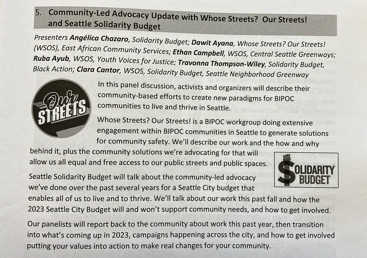 Listening to <a href="/ourstreets_Sea/">Whose Streets? Our Streets!</a> community report back at <a href="/MLKSeattle/">Seattle MLK, Jr. Organizing Coalition</a>.