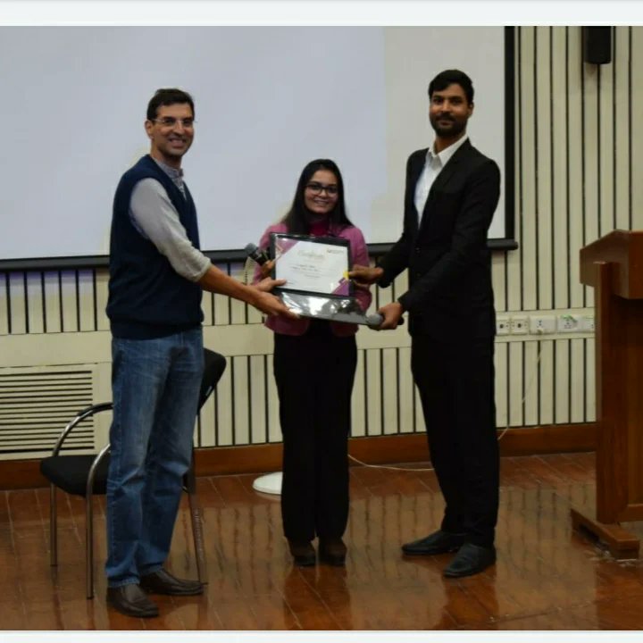 goswamilp's tweet photo. National Startup Day | Recognition | IIM Udaipur

Our efforts at @AngirusInd (WRICKS)  got recognised by Indian Institute of Management Udaipur on the occasion of National Startup Day. 
It was a surprising moment when suddenly our name announced for the recognition. https://t.co/bUquV3dKWD