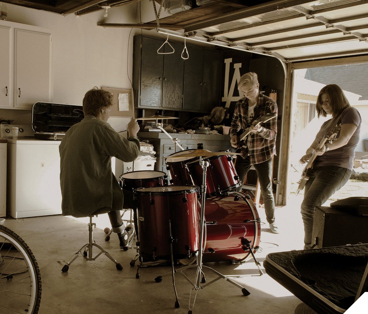 Where did your first official band practice take place?