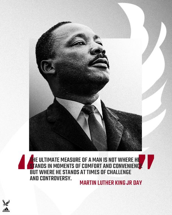 CoachWesNurse's tweet photo. Today, we celebrate a man who changed ALL of our lives. Happy Birthday Dr. King. https://t.co/15THEQ4aZO