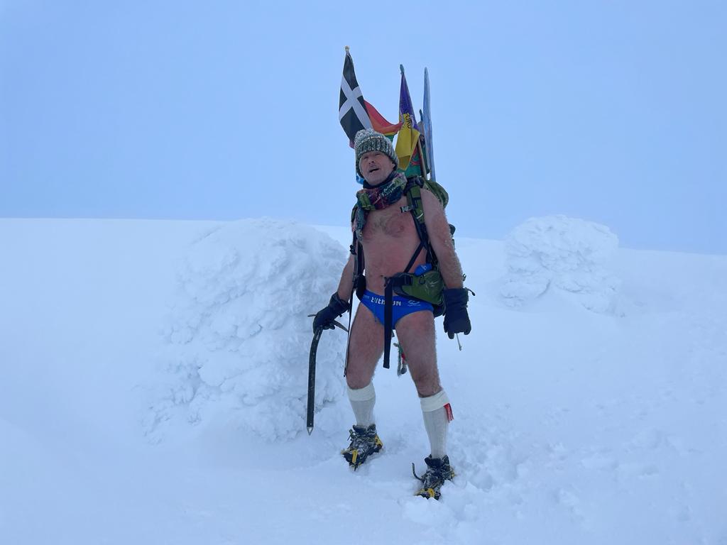 Just a wee tweet to let you all know I'm now back safely after climbing #BenNevis in me pants. 
I had ny doubts but i overid them. Minus 3 at the be bottom and minus 18 with the wind chill at the top. Move over <a href="/Iceman_Hof/">Wim Hof</a> I'm the captain now 😎 😜🥶
gofund.me/e6c6d6f3