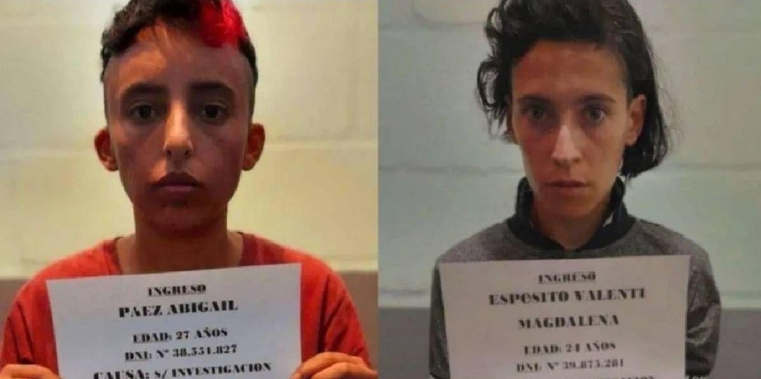 Trumperizar's tweet photo. Ellas son Abigail Paez y Magdalena Esposito, las feministas que asesinaron a Lucio Dupuy. Los medios ocultan su juicio, mientras hablan 24/7 sobre los rugbiers. https://t.co/FiudCRJBdA
