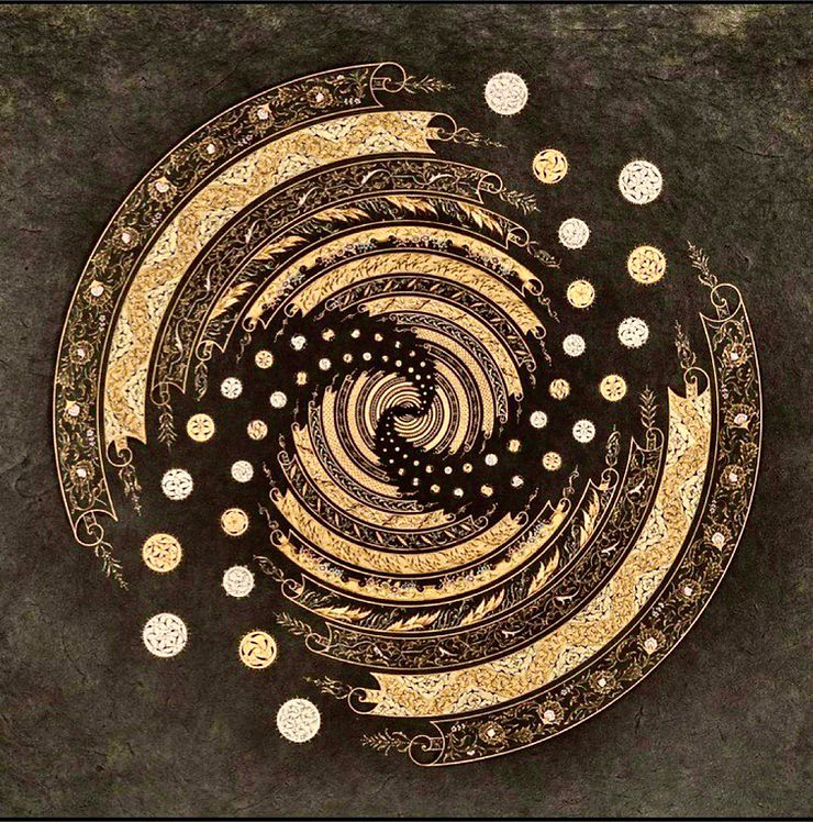 Stars & the Art of Astronomy in Islamic History @BaytAlFann baytalfann.com/post/stars-the…; (below: artwork by Neslihan Gülbahar Ekinci [b. 1974, Istanbul]), for more on her work, see yenicaggazetesi.com.tr/gulbahar-ekinc…