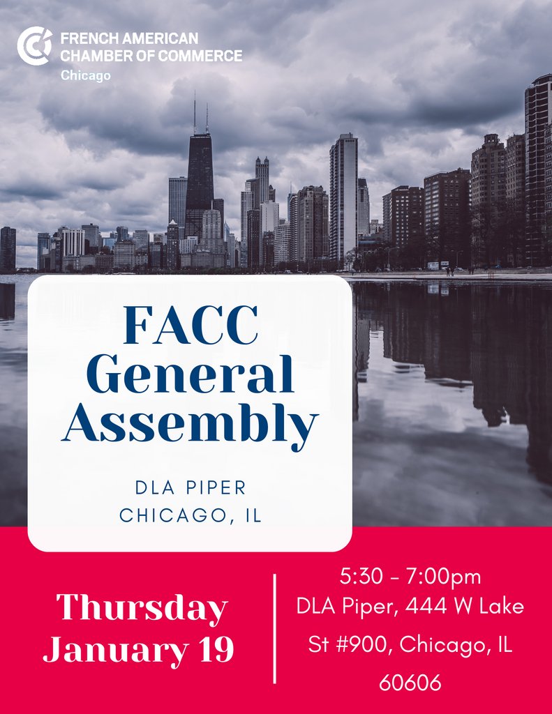 ❗️3 DAYS left until our general assembly! 
⁠
📍 This meeting is taking place at DLA Piper on Thursday, January 19th. All FACC-Chicago members are welcome to join and registration is FREE!⁠
⁠
⁠📲⁠ Register now: l8r.it/QjGq

#facc #chicago #business #event