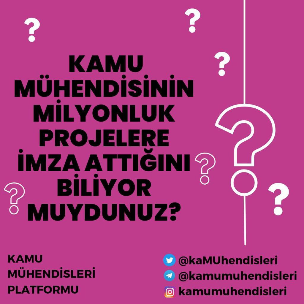 Mühendisler gelir adaletsizliğine çözüm istiyor.
<a href="/kaMUhendisleri/">Kamu Mühendisleri Platformu</a>
<a href="/akaraismailoglu/">Adil Karaismailoğlu</a>
<a href="/varank/">Mustafa Varank</a>
<a href="/dbdevletbahceli/">Devlet Bahçeli</a>
<a href="/meral_aksener/">Meral Akşener</a>
<a href="/kilicdarogluk/">Kemal Kılıçdaroğlu</a>
#TBMMKamuMühendisineYasa