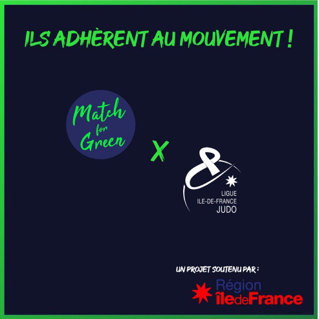 Match For Green (@matchforgreen) on Twitter photo Match for Green est heureux d’accueillir <a href="/ligueidfjudo/">Ligueidfjudo</a> parmi ses adhérents 🥋
En intégrant tous ses clubs au mouvement MFG, la ligue affirme sa volonté de s’engager pleinement en faveur de l’environnement & favoriser un sport plus responsable et solidaire🍀 Match for Green est heureux d’accueillir <a href="/ligueidfjudo/">Ligueidfjudo</a> parmi ses adhérents 🥋
En intégrant tous ses clubs au mouvement MFG, la ligue affirme sa volonté de s’engager pleinement en faveur de l’environnement & favoriser un sport plus responsable et solidaire🍀