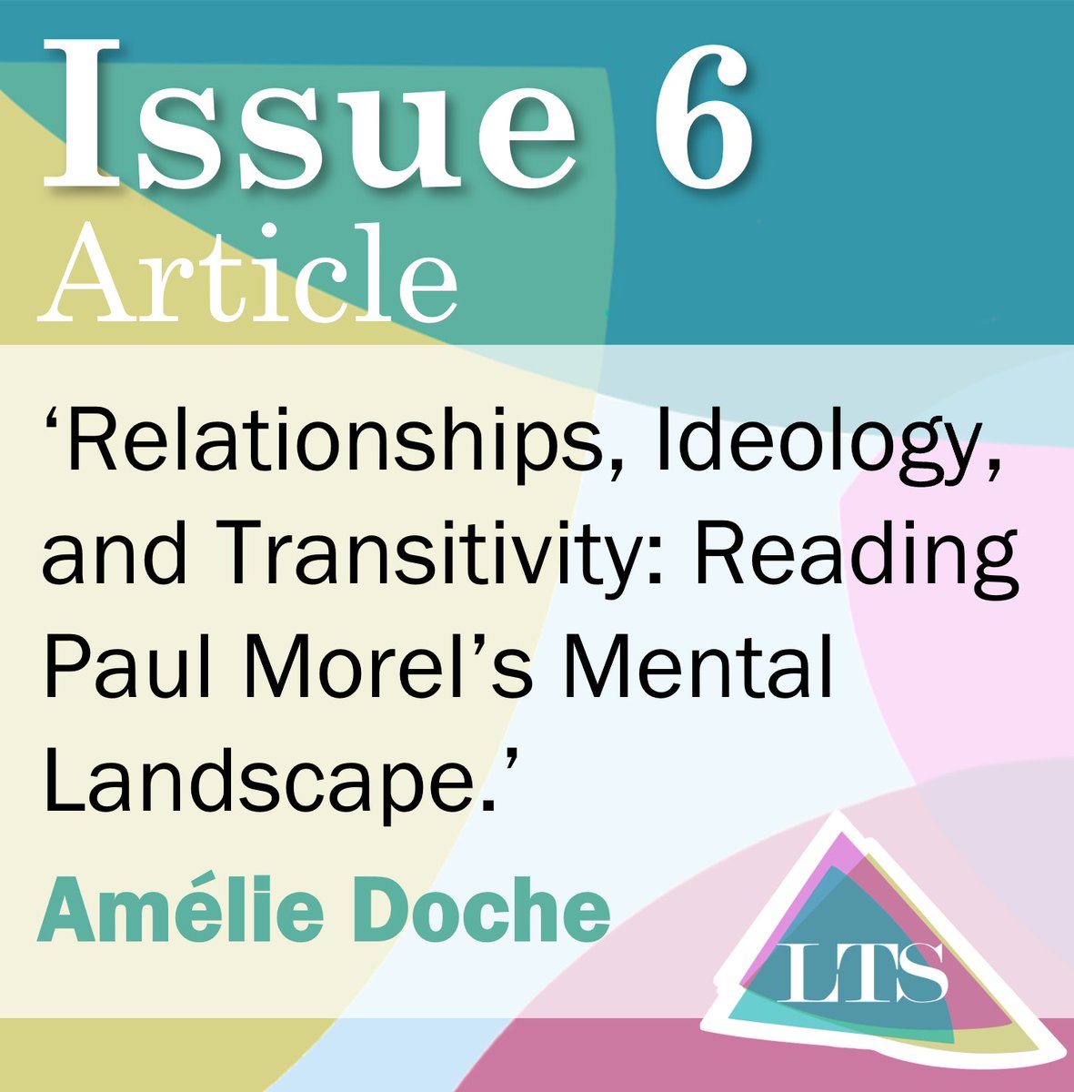 Delighted to announce the publication of our first article for Issue 6, "Relationships, Ideology and Transitivity: Reading Paul Morel's Mental Landscape" by Amélie Doche. 

nottingham.ac.uk/research/group…

#academicarticle #academia #postgraduate #LTS