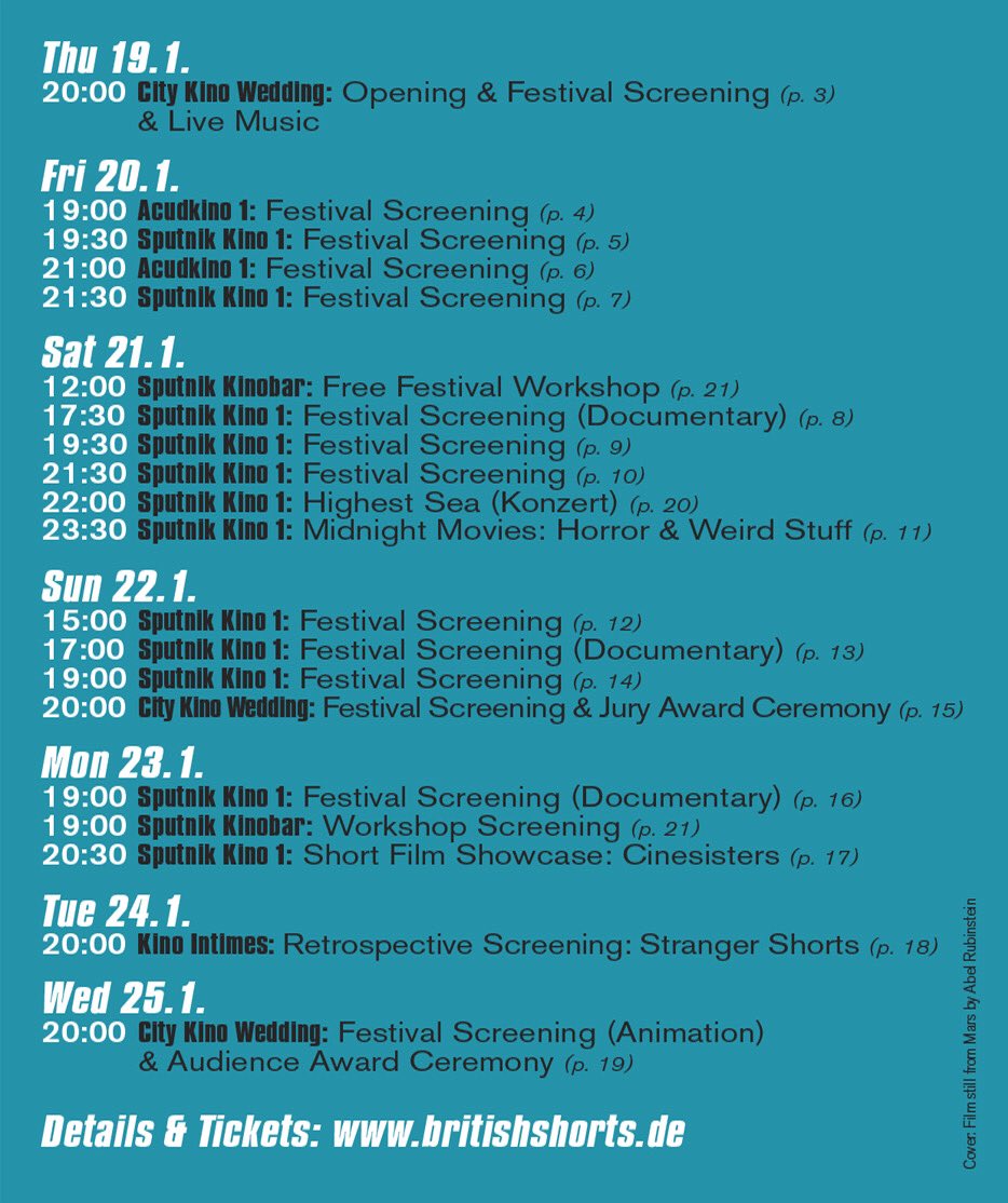 For anyone in Berlin this January there will be a special Cinesisters screening event at the 16th British Shorts Film Festival (<a href="/BritishShorts/">British Shorts</a>) in Berlin from the 19th - 25th January 2023!

facebook.com/events/4777228…