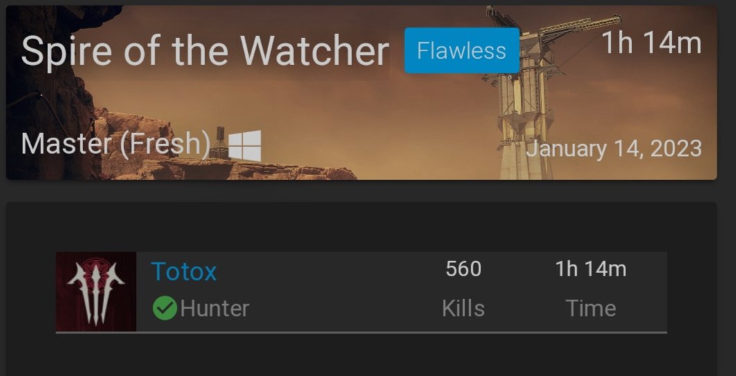 Ça y est j'ai tombé le solo flawless master du donjon "flèche de la vigie". 
Le boss final est un vrai calvaire à réussir. 
Deuxième gros challenge au CS que je tombe, la mécanique commence à s'installer 💪

⬇️ Lien du run ⬇️
youtu.be/r38koLXLGCg