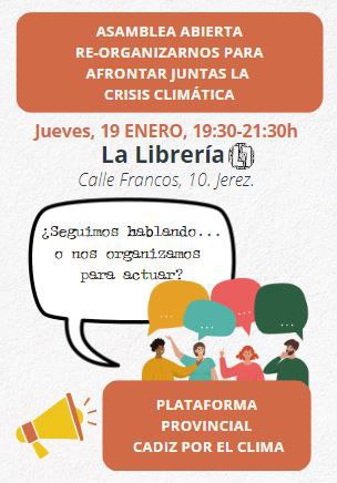 🫂Porque juntxs sumamos más. Desde XR Cádiz nos sumamos a la llamada abierta de la plataforma Cádiz por el Clima. 

👉🏼Nos vemos este jueves en Jerez en La Librería para hablar🗣️ sobre la crisis climática y la propuesta de la plataforma provincial por el clima. Os esperamos!!🌱