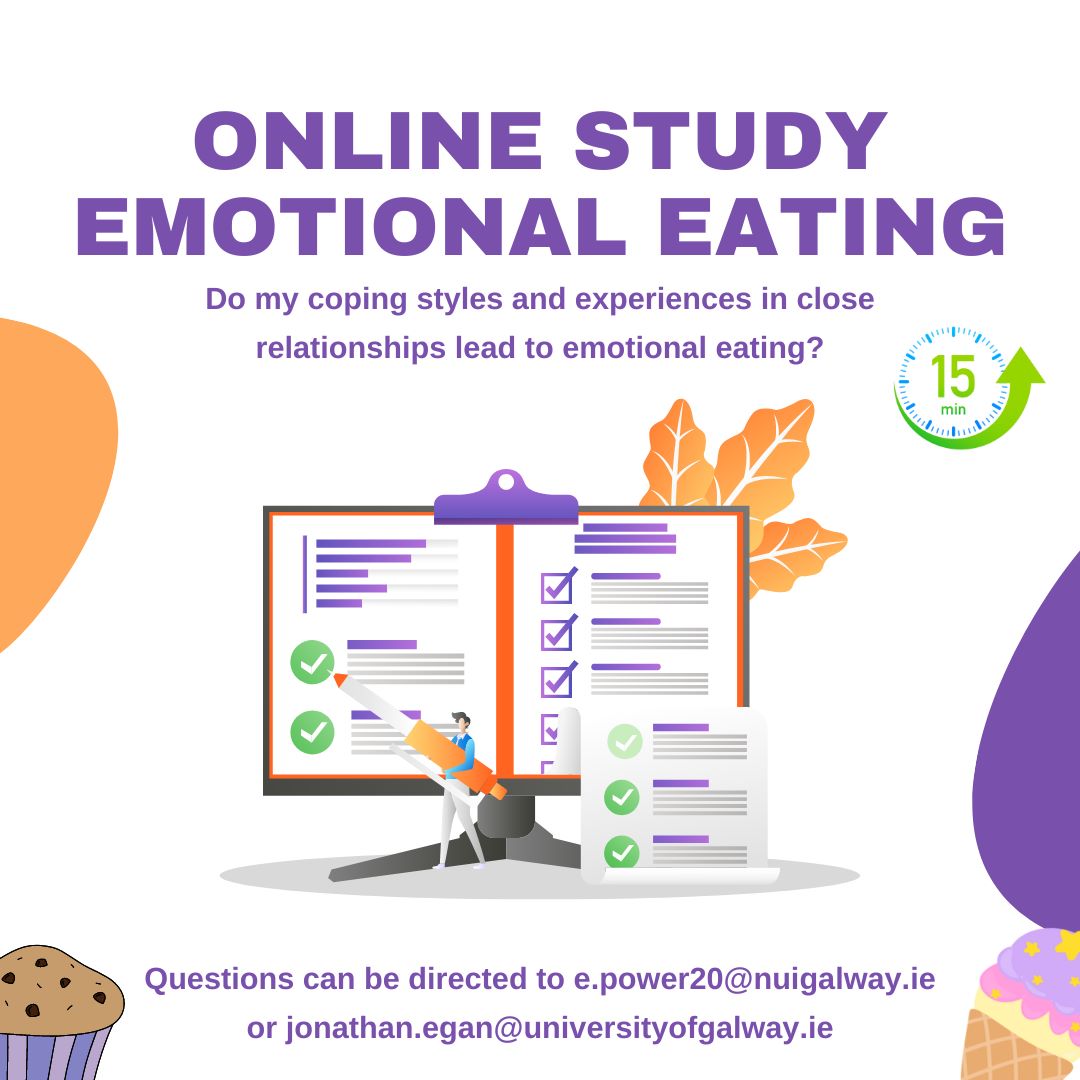 eve_jane01's tweet photo. Hi everyone. I am currently seeking participants for a study I am conducting about emotional eating.

I would really appreciate it if you could consider sharing and participating in the study as it will help me to complete my final year project.

https://t.co/Y49HEG8h3K https://t.co/1T0ie4KvhM
