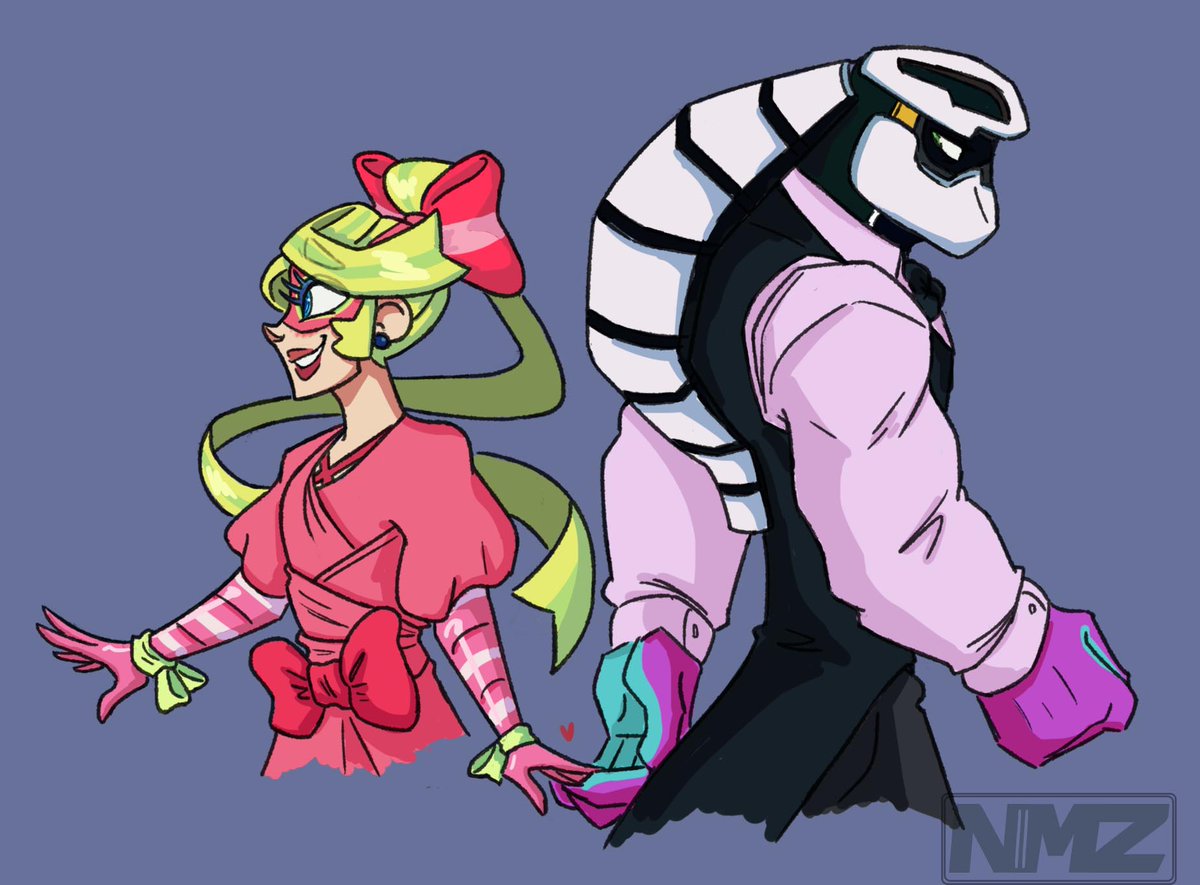 NMZuka's tweet photo. Some ARMS fancy outfit doodles~
#ARMSNice https://t.co/bG8BiG2T5S