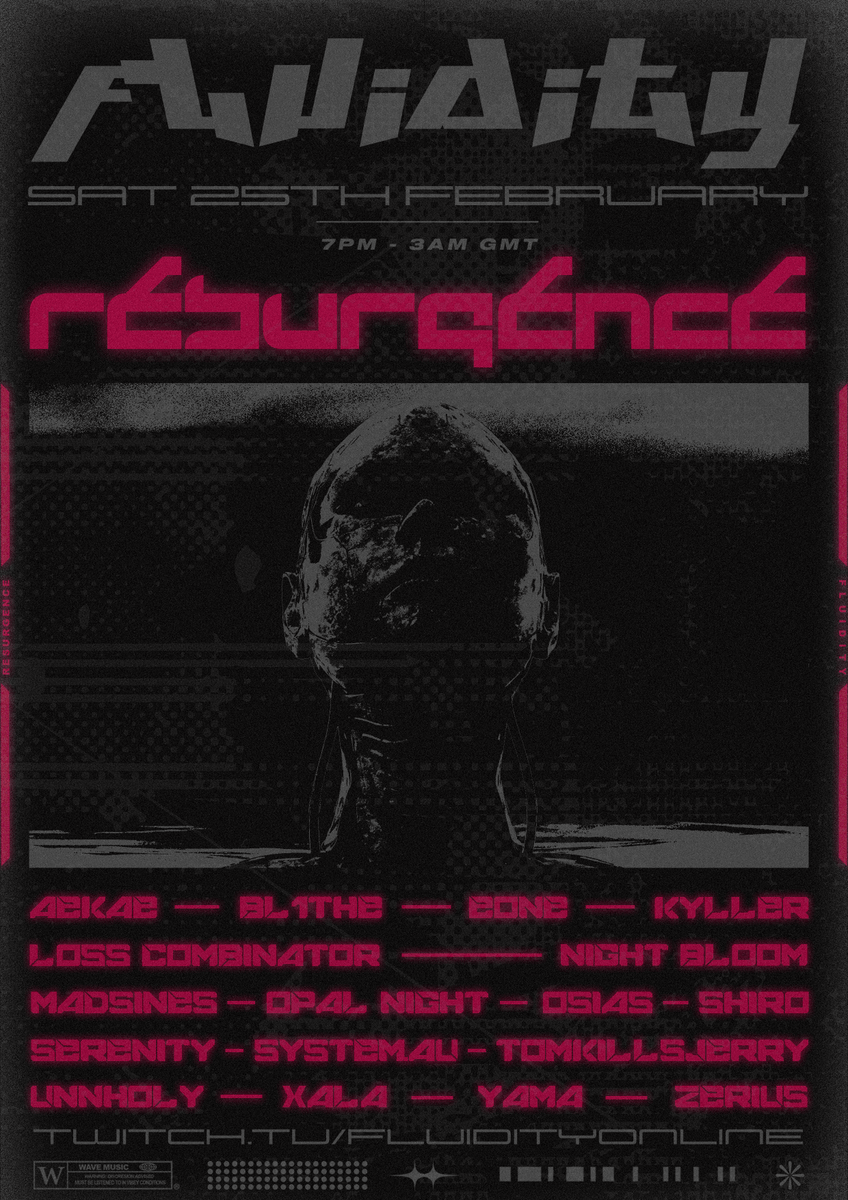 Fluidity IV: Resurgence

We're back with our biggest lineup yet. Kicking off on the 25th of February at 7pm GMT / 2pm ET. Save the date, you don't wanna miss this one.