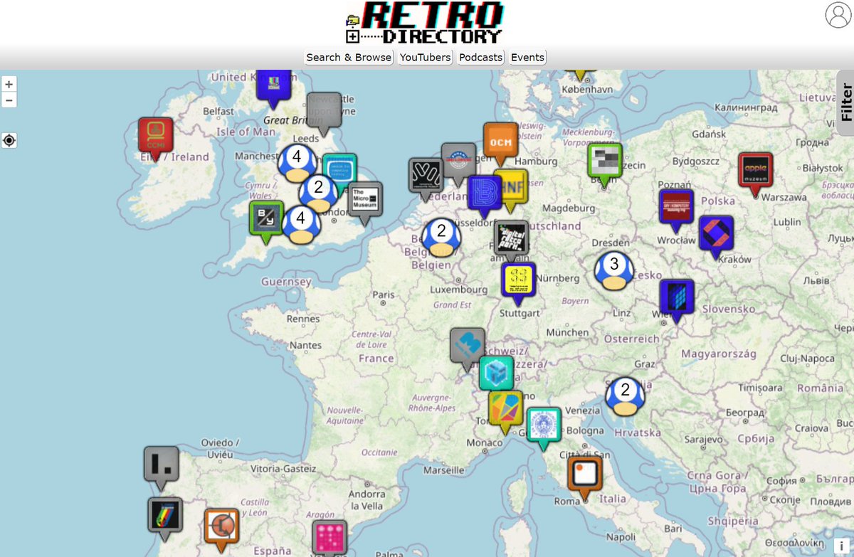 Here's a site everyone should have bookmarked retro.directory it's @RobSmithDev geeky atlas/directory of all the retro places you can visit around the world. He has just launched it and you can add your favourite retro museums/cafés/bars etc to help. Take a look!
