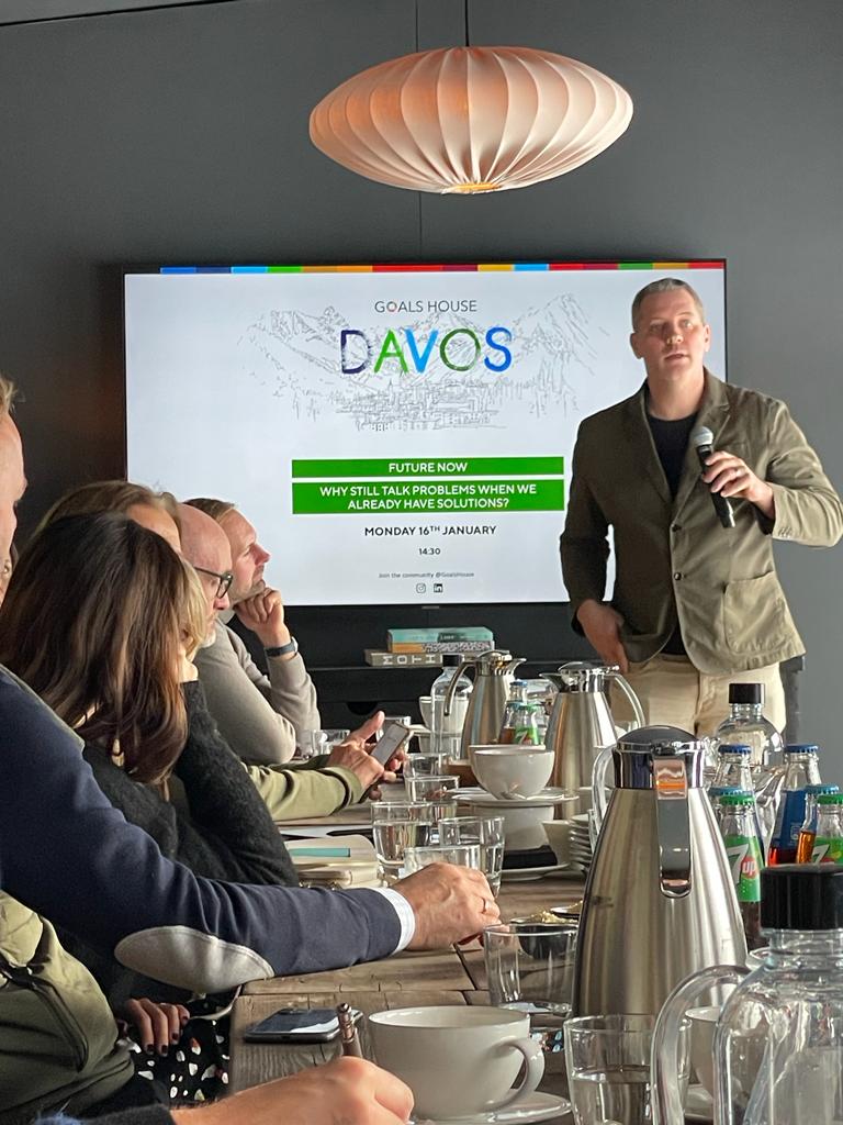 Tuning into sessions at #GoalsHouse with <a href="/eva_kruse/">Eva Kruse</a> of <a href="/thepangaia/">PANGAIA</a> &amp; Luke Haverhals of Natural Fiber Welding