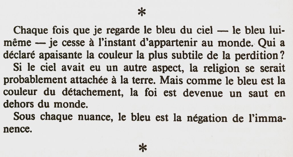 Le crépuscule des pensées (Emil Cioran, 1940).