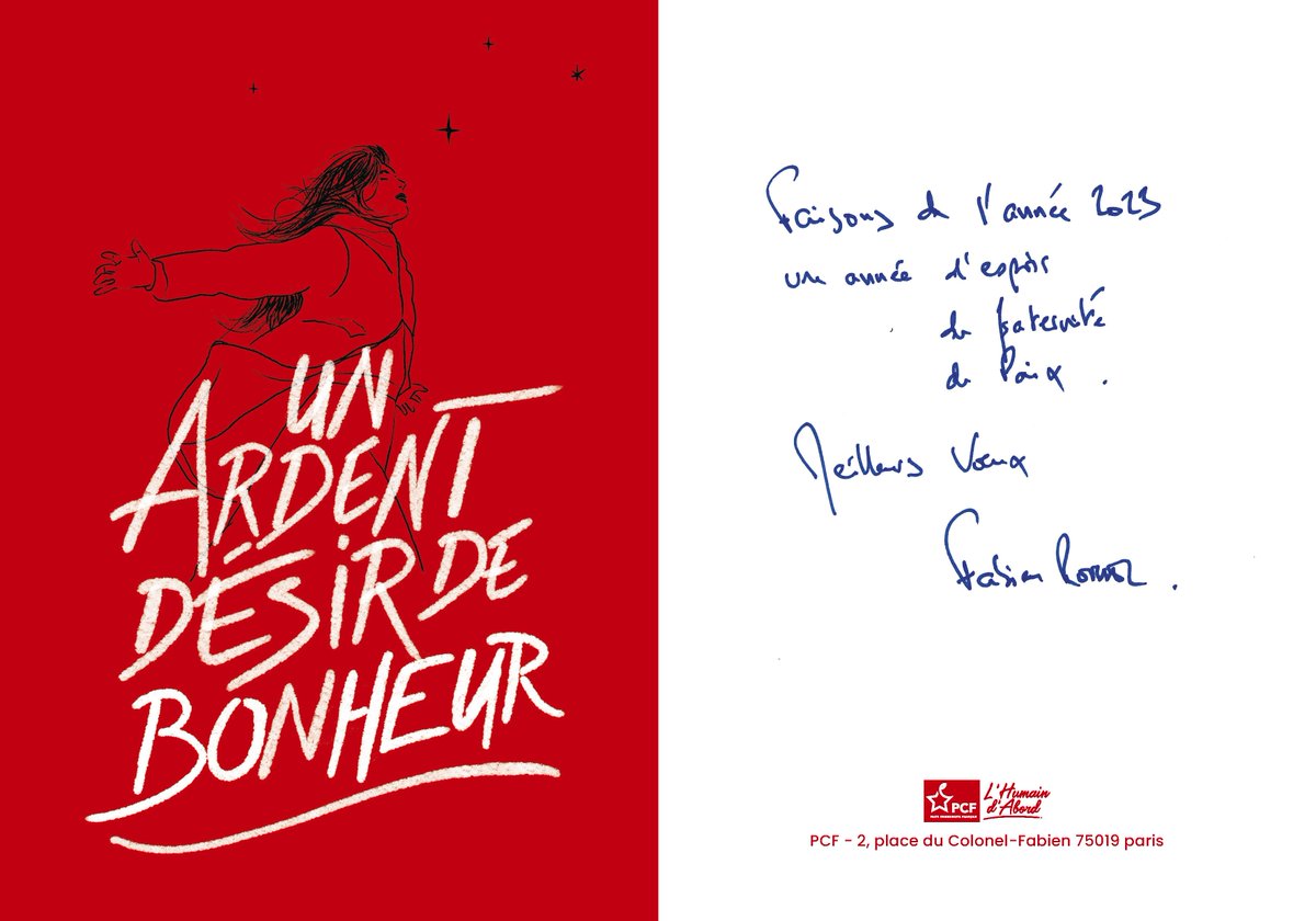 OrvaultPcf's tweet photo. @PCF @Fabien_Roussel "Faisons de l'année 2023, une année d'espoir, de fraternité, de paix!" Fabien ROUSSEL
#PCF #VoeuxPCF https://t.co/EQ9AilNMWB