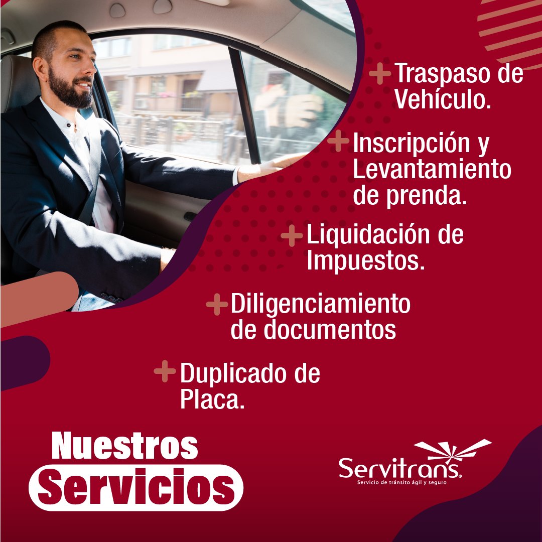 ServitransCOL's tweet photo. Nuestra amplia experiencia y cobertura nos convierte en el aliado ideal para realizar tus trámites de tránsito. Comunícate con nosotros al 601 7449564 o escríbenos al 311 4177951 y deja tus trámites de tránsito en nuestras manos. https://t.co/gpd7jRklRC